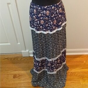 Boho / Cottage Core Plus Maxi Skirt